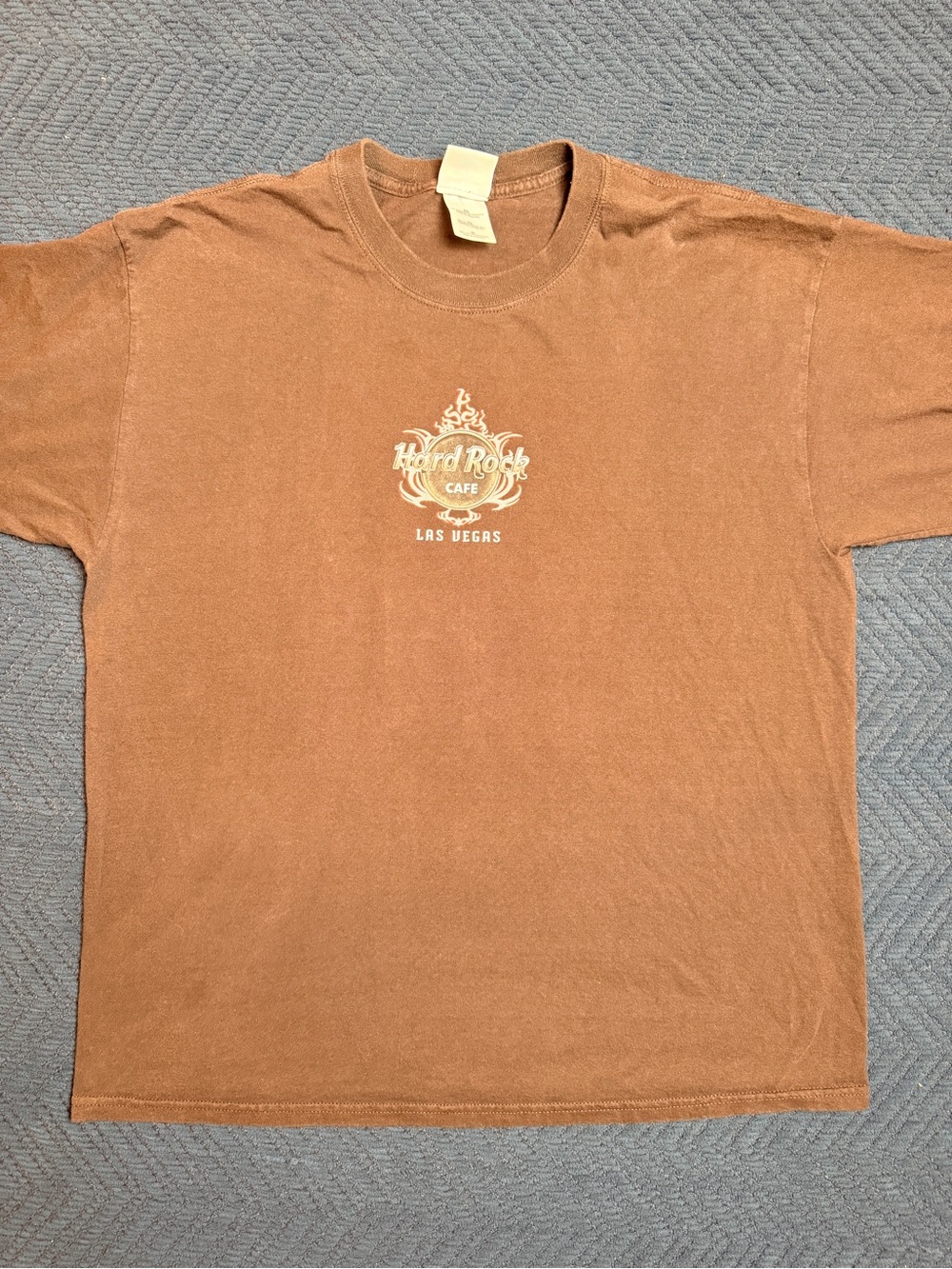Hard Rock Cafe Brown Las Vegas Logo Short Sleeve Shirt